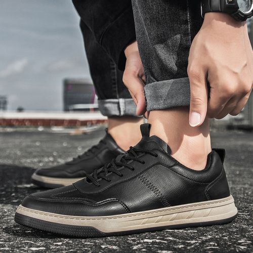 Mens Casual Shoes Fashion Sneaekers PU Leather Walking Shoes