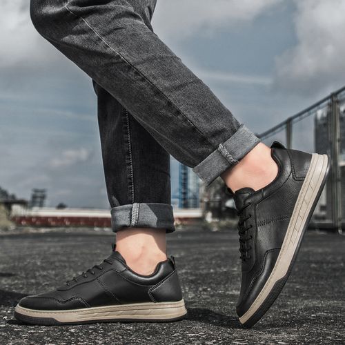 Mens Casual Shoes Fashion Sneaekers PU Leather Walking Shoes
