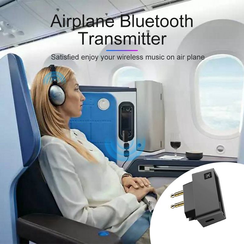 Bluetooth Adapter BT5.0 Airplane Flight Adapter Wireless