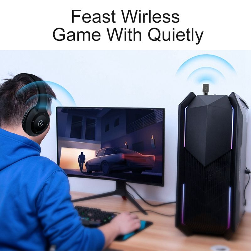 Bluetooth Adapter BT5.0 Airplane Flight Adapter Wireless