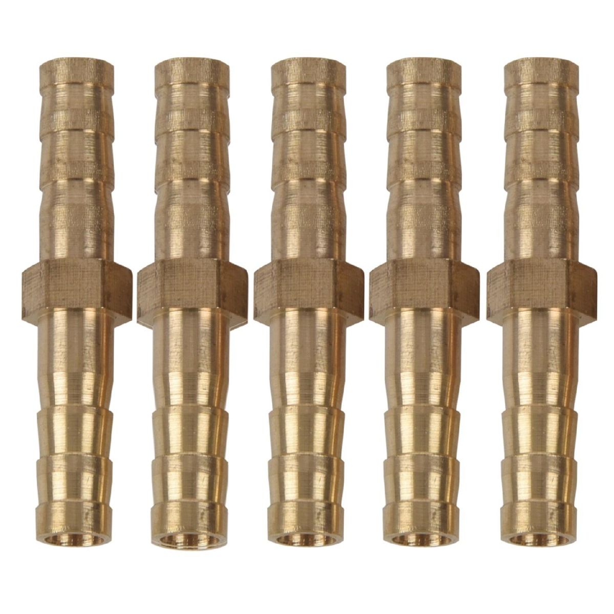 5pcs 6mm Inner Dia Air Straight Hose Pipe Barb Coupler Connector