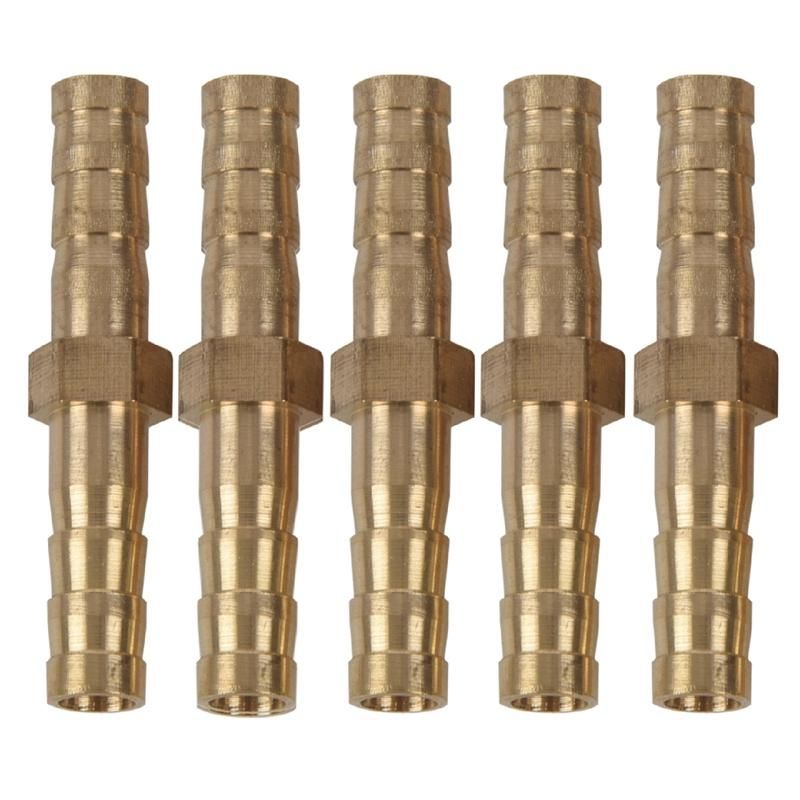 5pcs 6mm Inner Dia Air Straight Hose Pipe Barb Coupler Connector