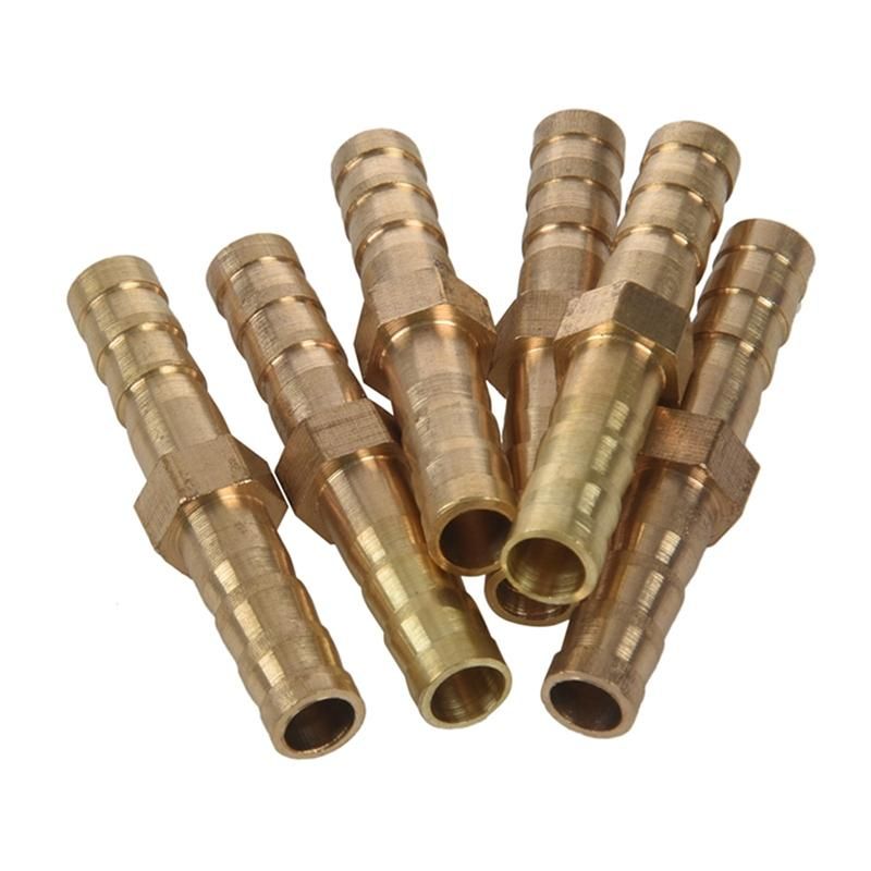 5pcs 6mm Inner Dia Air Straight Hose Pipe Barb Coupler Connector