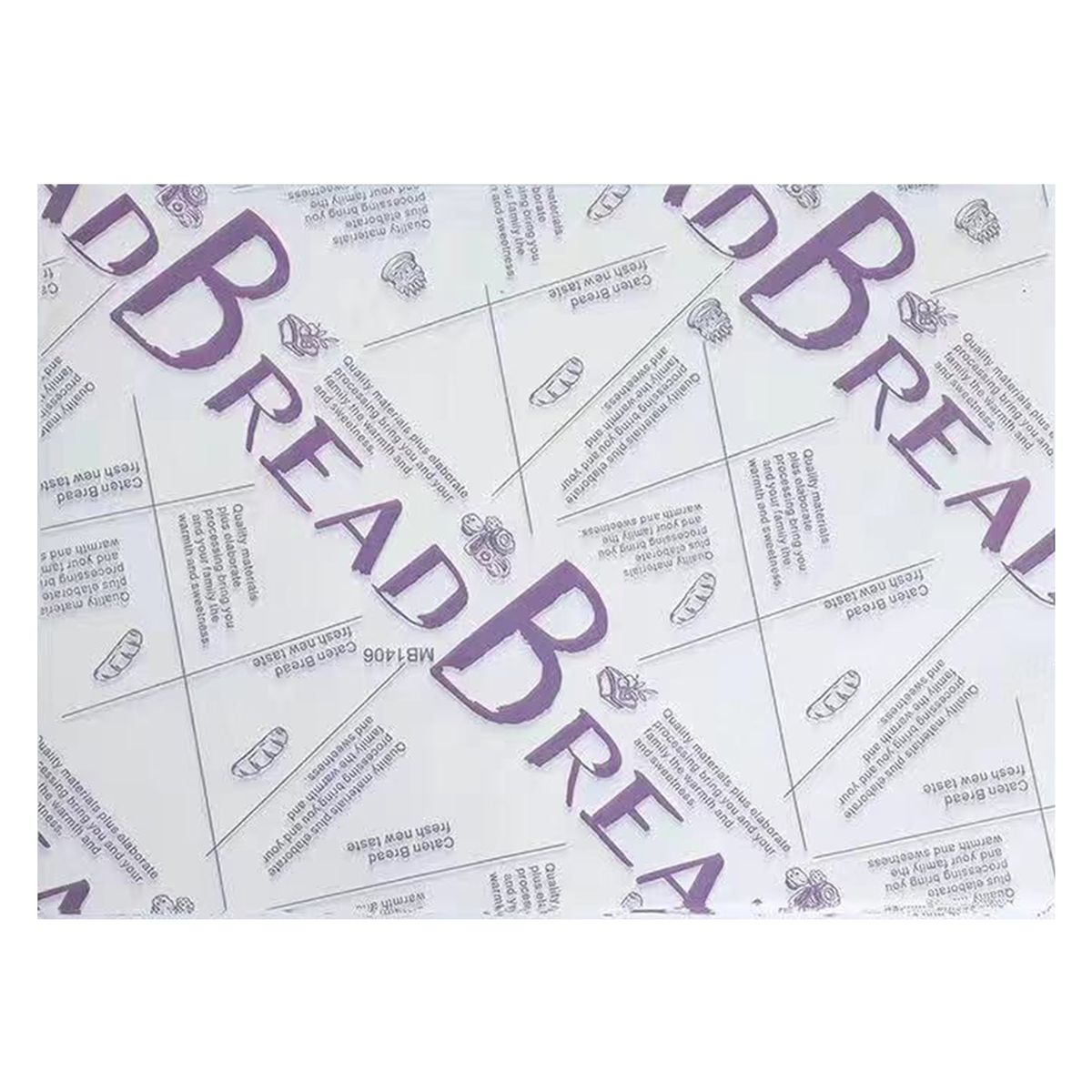50Pcs Food Basket Liner Barley Print Tray Liner C