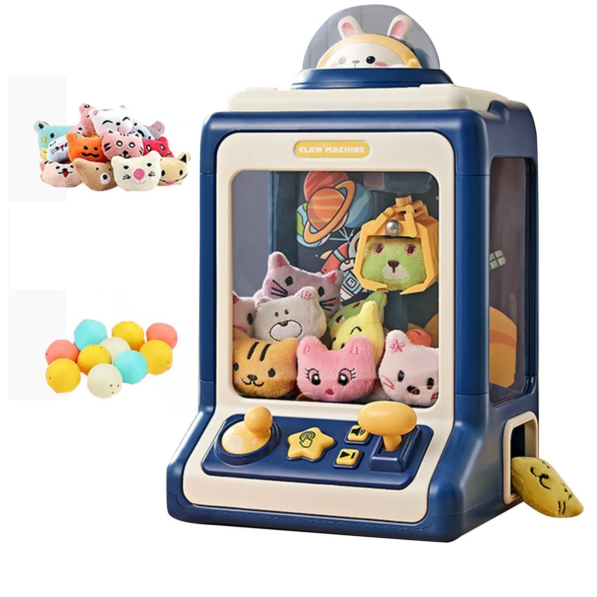 Cartoon Automatic Doll Machine Mini Electric Play Claw Game