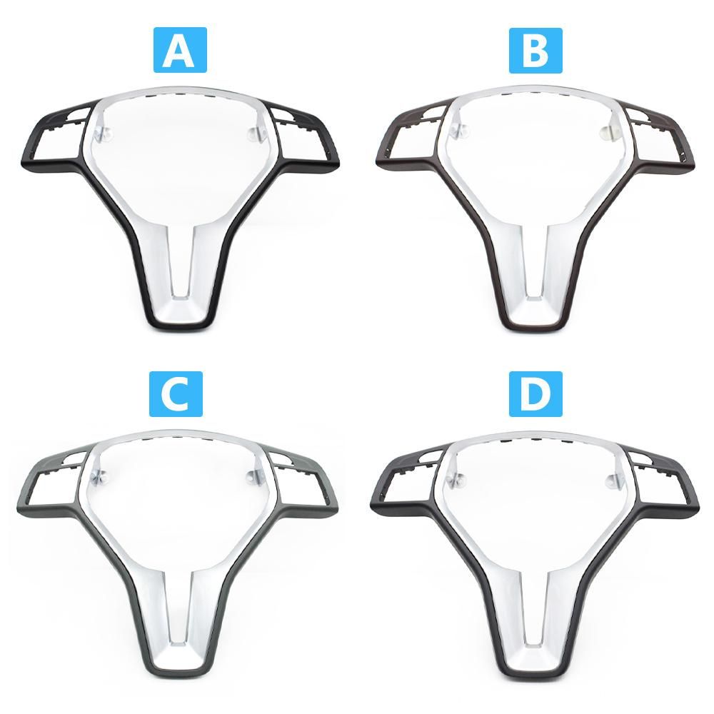 Car Chromed Carbon Fiber Steering Wheel Frame Trim Cover For Mercedes BENZ C E Class W176 W246 W204 W212 GLK204 W156 W117 W218