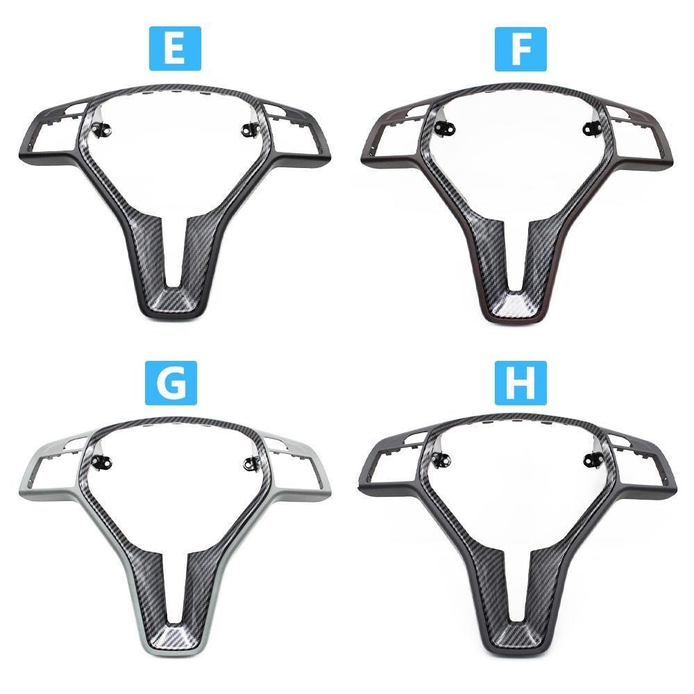 Car Chromed Carbon Fiber Steering Wheel Frame Trim Cover For Mercedes BENZ C E Class W176 W246 W204 W212 GLK204 W156 W117 W218