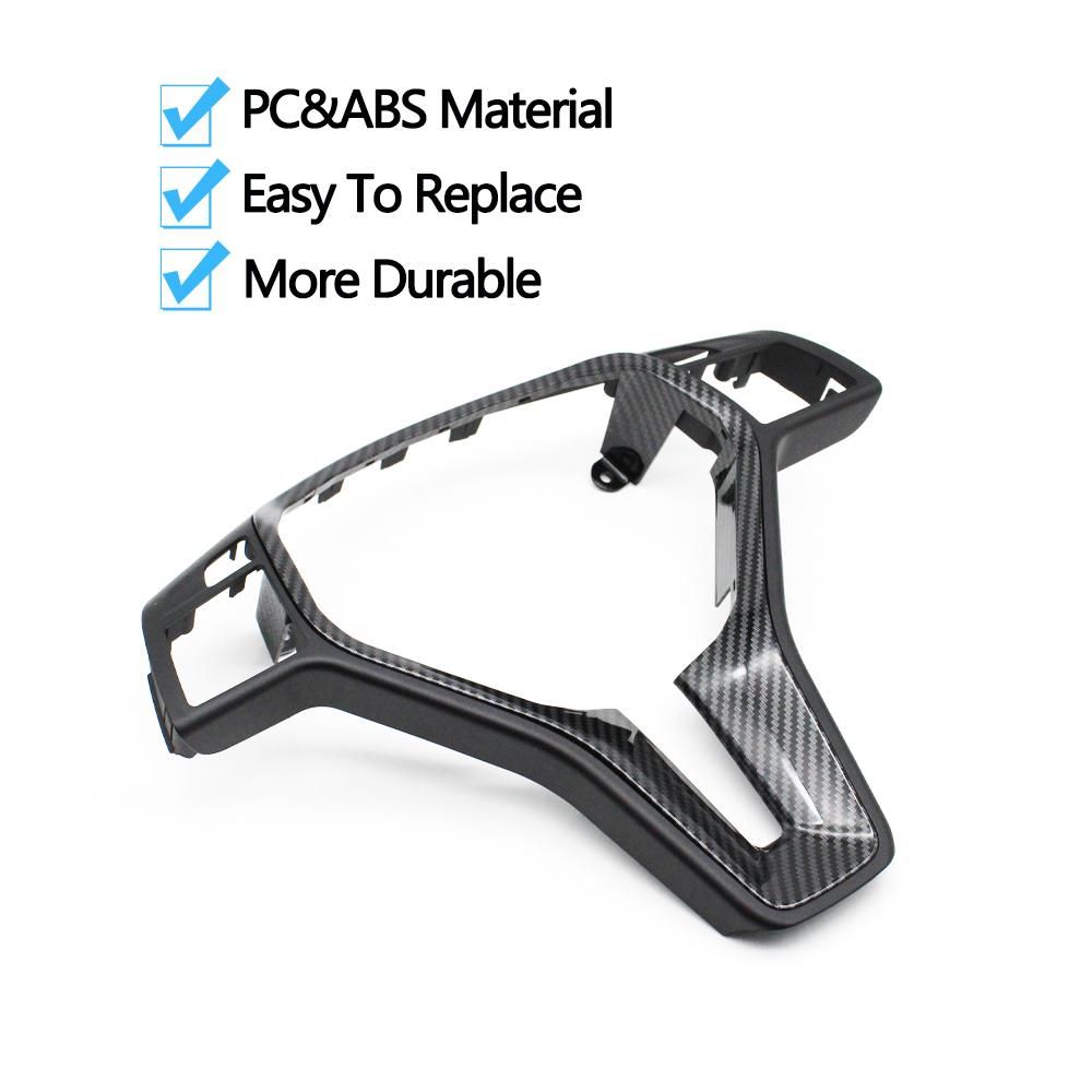 Car Chromed Carbon Fiber Steering Wheel Frame Trim Cover For Mercedes BENZ C E Class W176 W246 W204 W212 GLK204 W156 W117 W218