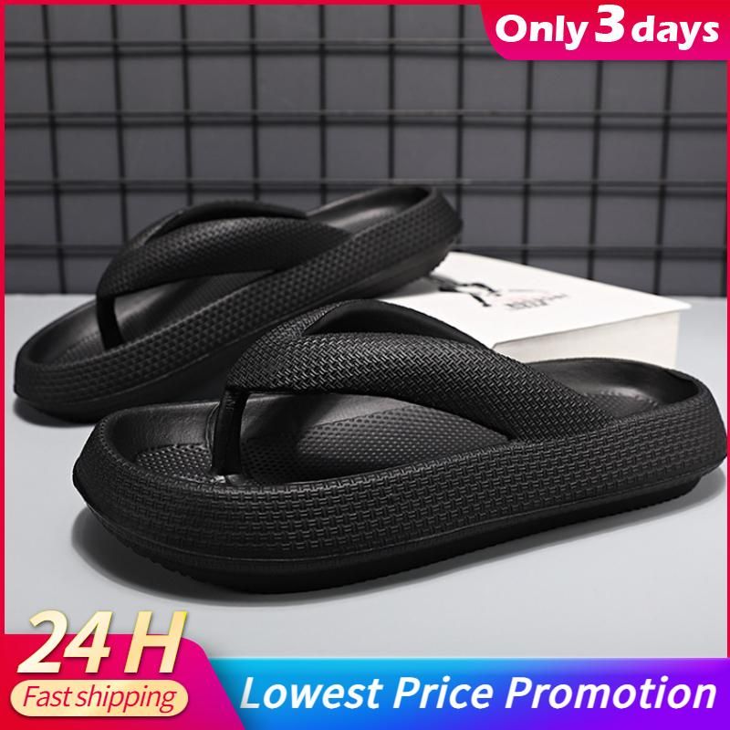 Fashion Summer Men Slippers Beach Flip-Flops Thick Platform Sandals Comfortable Male Casual Shoes Bath Non-Slip Man Flip Flops