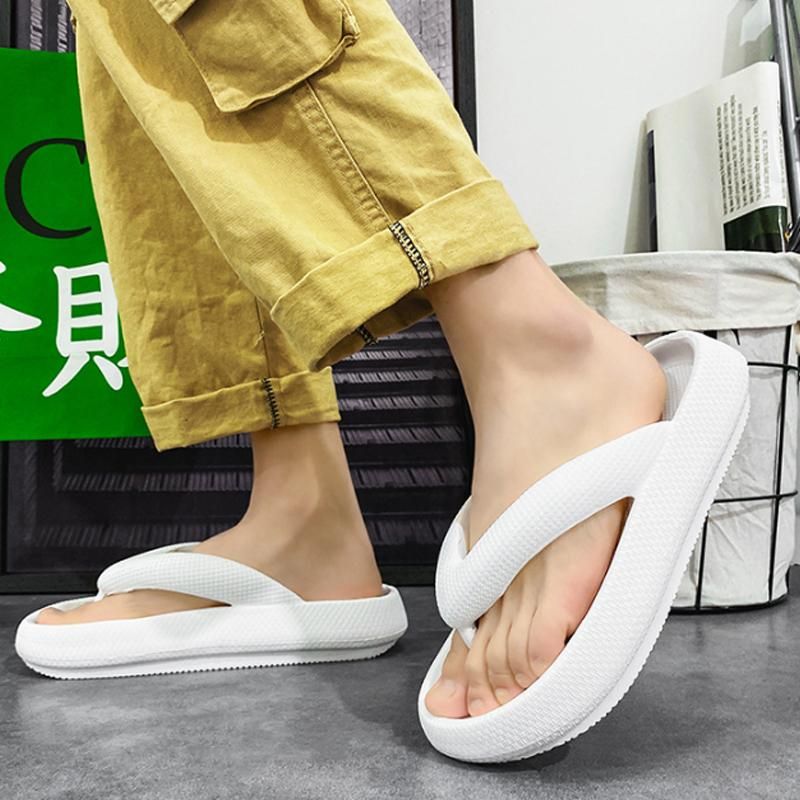 Fashion Summer Men Slippers Beach Flip-Flops Thick Platform Sandals Comfortable Male Casual Shoes Bath Non-Slip Man Flip Flops