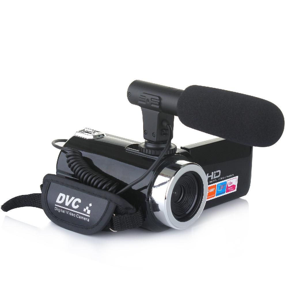 Professional HD Camcorder Video Camera Night Vision 3.0 Inch LCD Touch Screen Camera 18x Digital Zoom Camera 1080P Microphone Camera And Mic