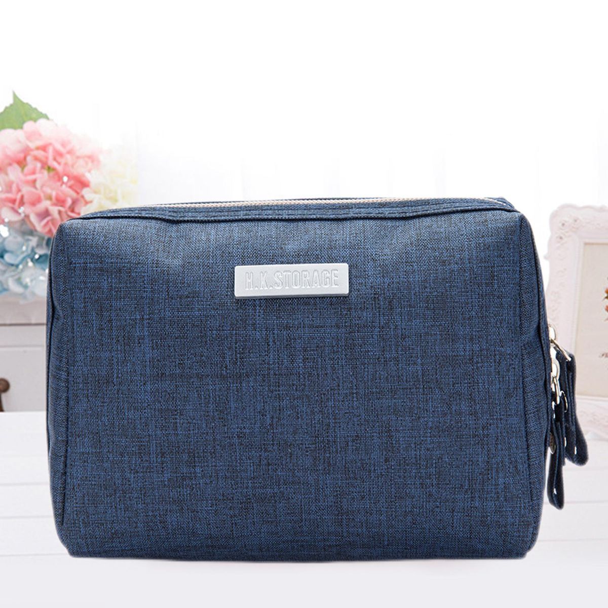 Cosmetic Bag Facial Skincare Body Care Toiletry Bag Navy Blue