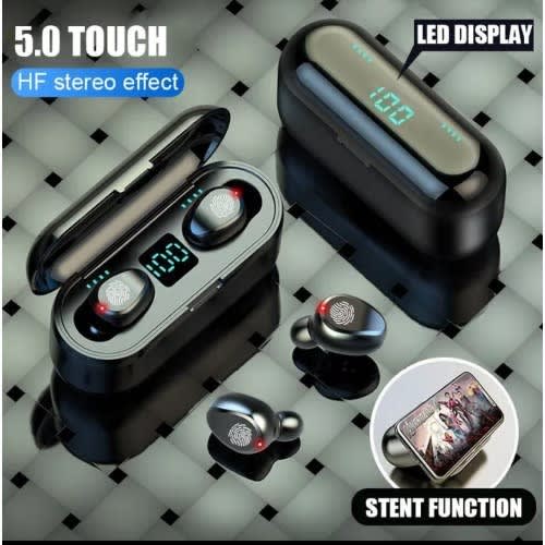 F9 Wireless Earphones Super Bass Bluetooth Headset - 2000mah Powerbox