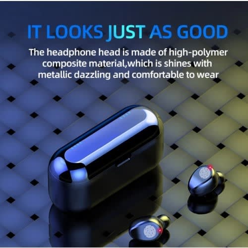 F9 Wireless Earphones Super Bass Bluetooth Headset - 2000mah Powerbox