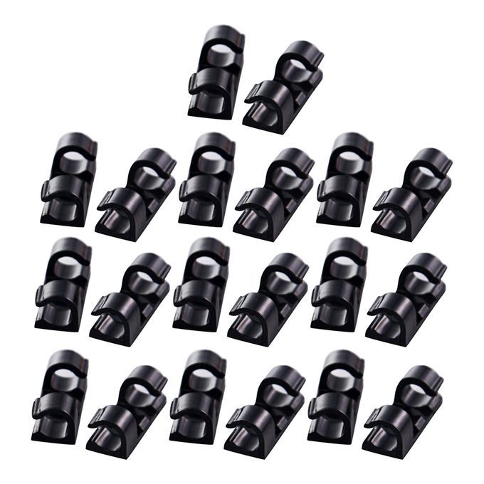 60 Pieces Self Adhesive Wire Tie Cable Clips Clamps Holder For Car