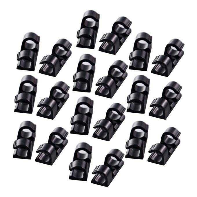 60 Pieces Self Adhesive Wire Tie Cable Clips Clamps Holder For Car