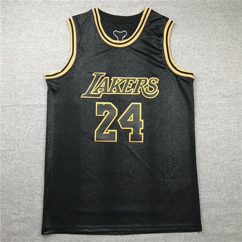 Kobe Bryant lakers black jersey number 24  breathable quick-drying basketball vest sleeveless  Unisex Men Women