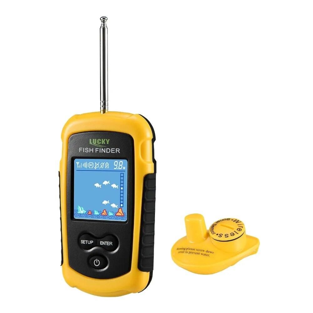 Portable Lucky Fishing Finder ffcw1108-1 Sonar Wireless FindFish Sounder Echo Fish Finder with 400feet operating Range LureFish
