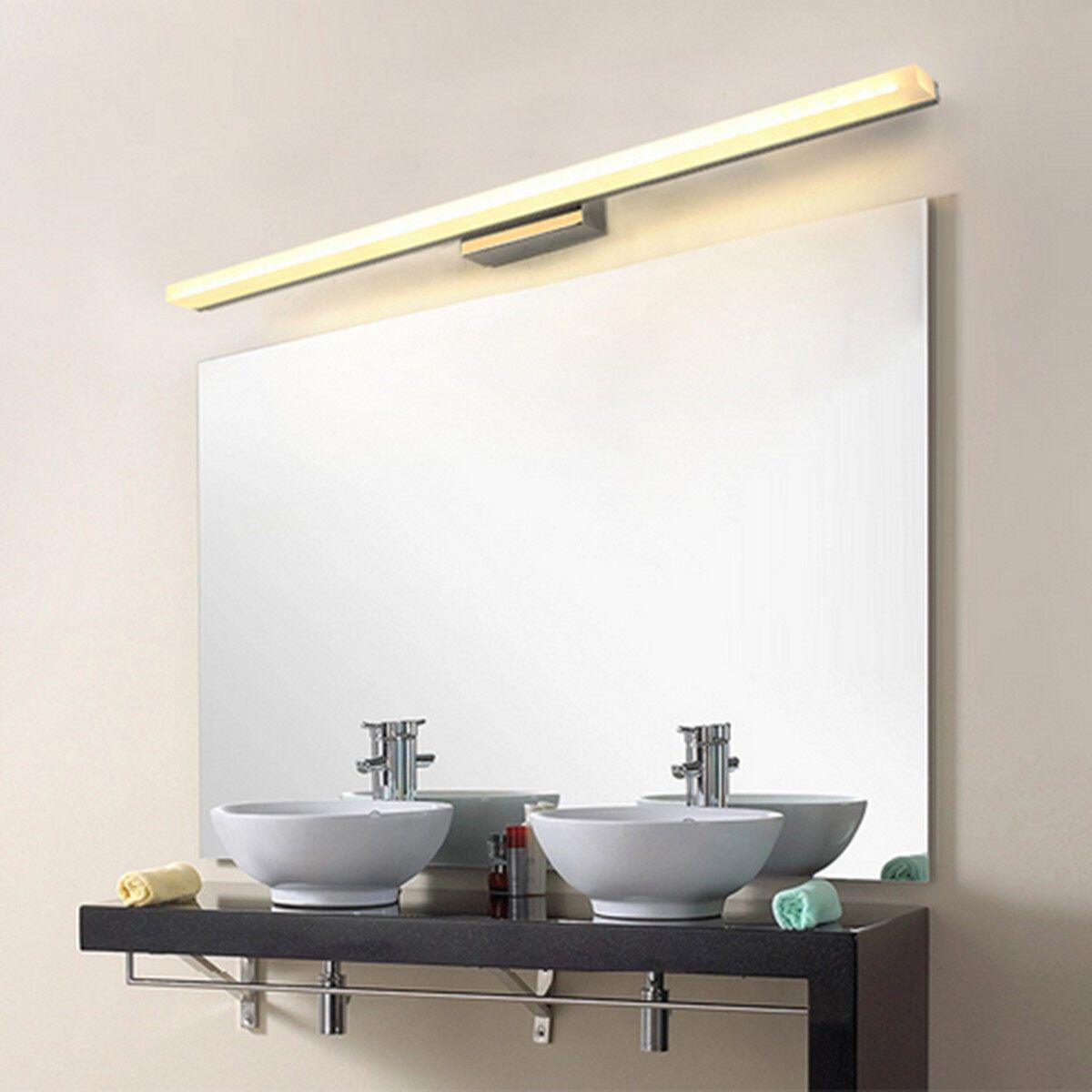 7W Modern Bathroom Wall Mirror Front Light LED Lighting Waterproof Anti-fogging Warm White Warm White