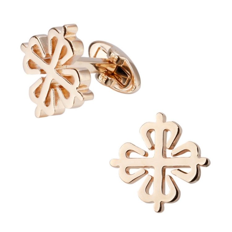 2 Pairs Men Brass Plated Shirt Cufflinks, Color: Rose Gold Thunder Hammer