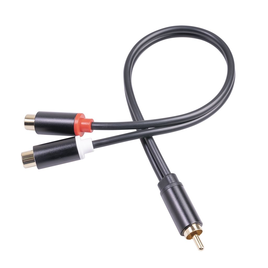 RCA Male To Dual RCA Female Audio Adapter Cable