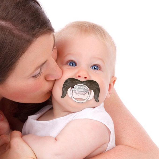 Baby Funny Mustache Pacifier BPA Free Silicone Infant-B