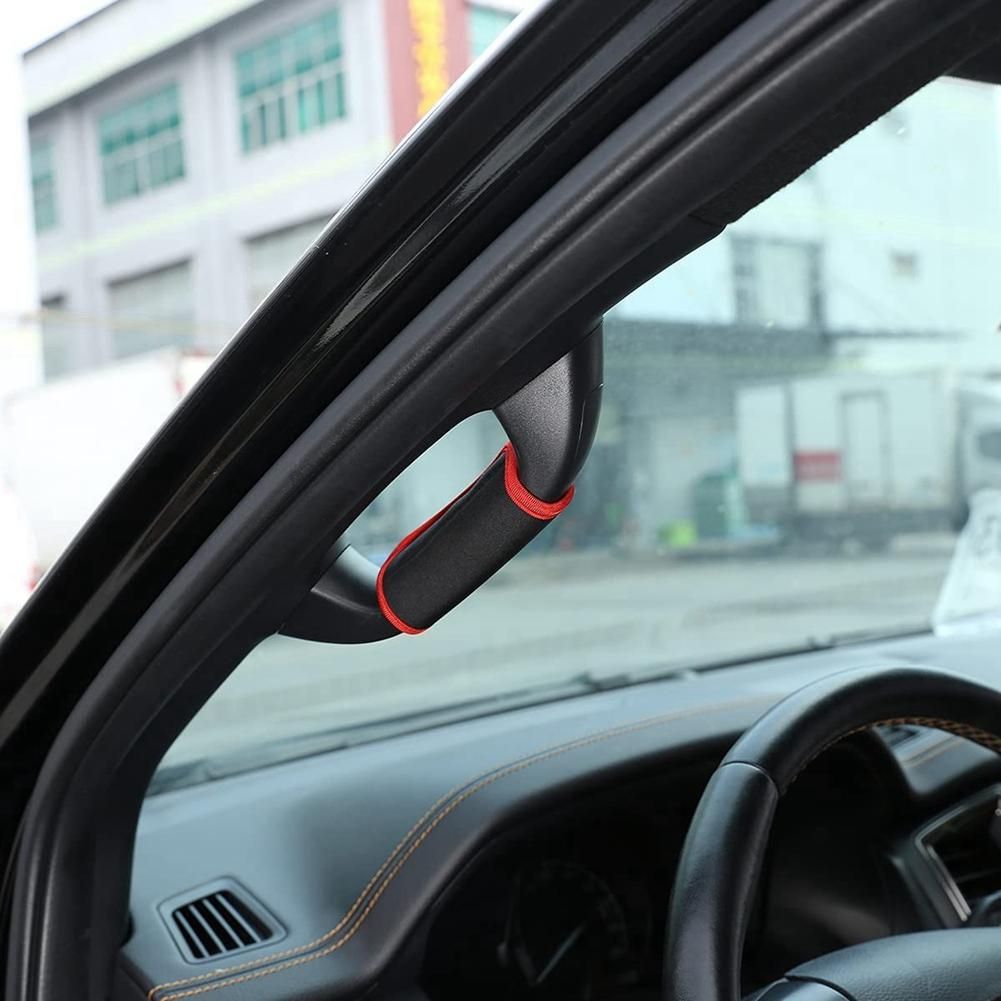 2PCS for Ford Ranger 2015-2021 Car Cloth Roof A-Pillar Handle Protection Cover Soft Pull Gloves Interior Accessories