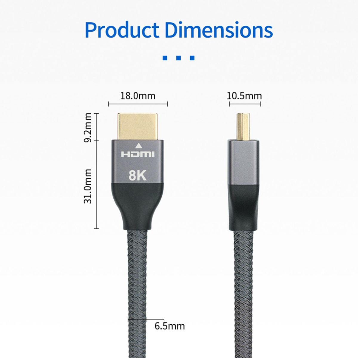HDMI 2.1 Cable 8K 60Hz 4K 120Hz High Speed Video Cord