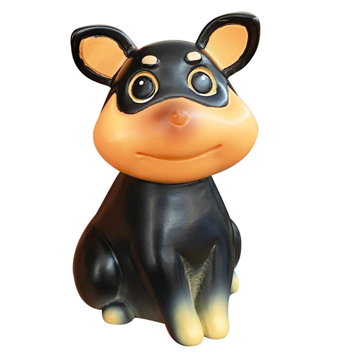 Car Dog Figurine Car Dashboard Dog Sculpture Decor Black
