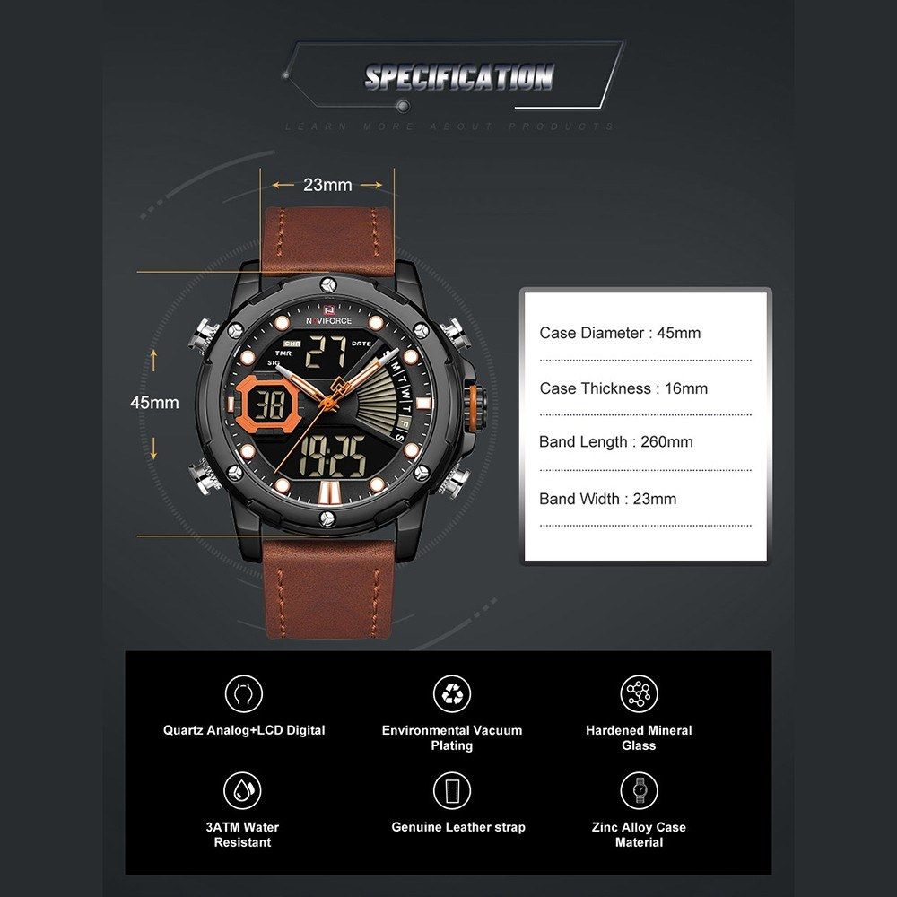 Men Watch Business Multifuntional Waterproof Watches Quartz
