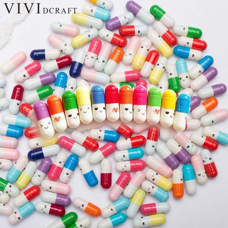 50pcs/set Cute Capsule Mini Paper Message Pvc Lett