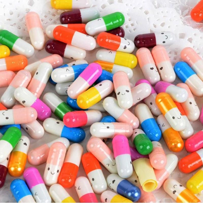 50pcs/set Cute Capsule Mini Paper Message Pvc Lett