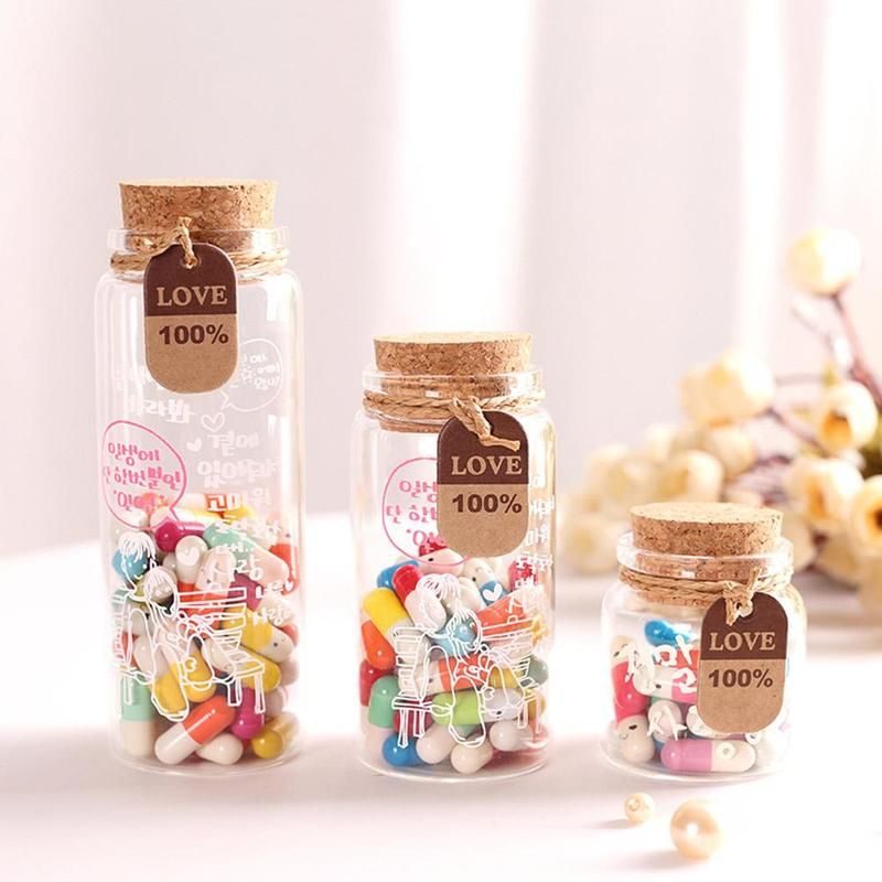 50pcs/set Cute Capsule Mini Paper Message Pvc Lett