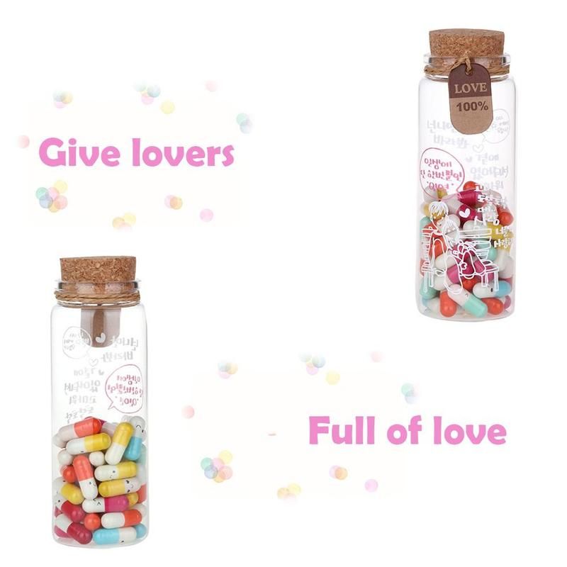 50pcs/set Cute Capsule Mini Paper Message Pvc Lett
