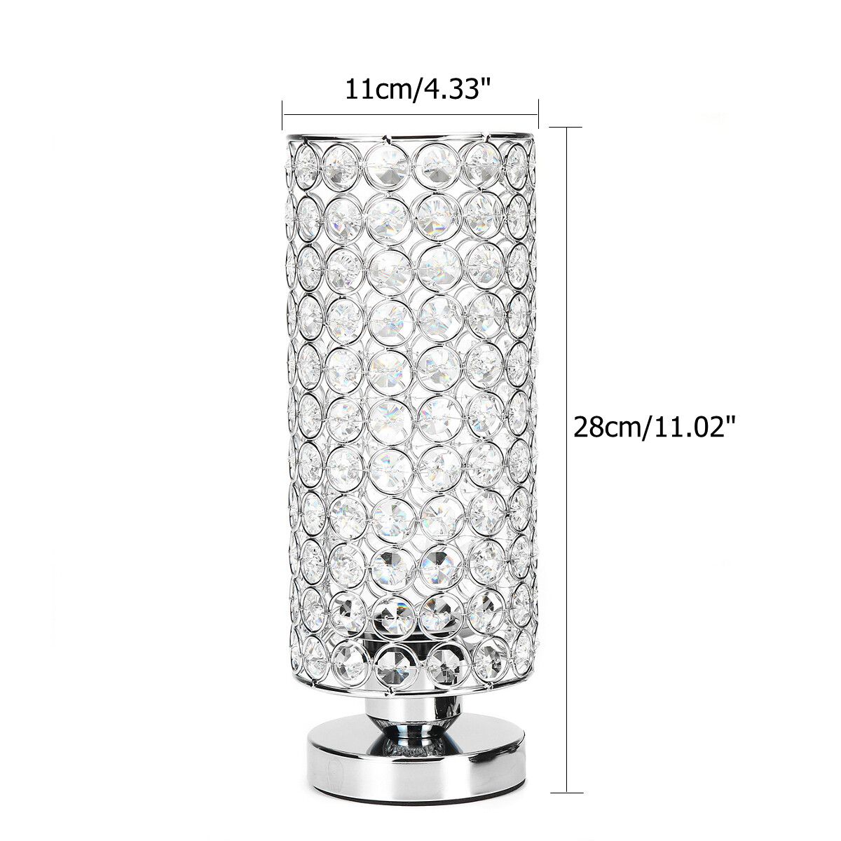 E27/E26 Design Table Lamp Crystal Glass Dimmer Lounge Bedside Table Light Home E26-US PLUG
