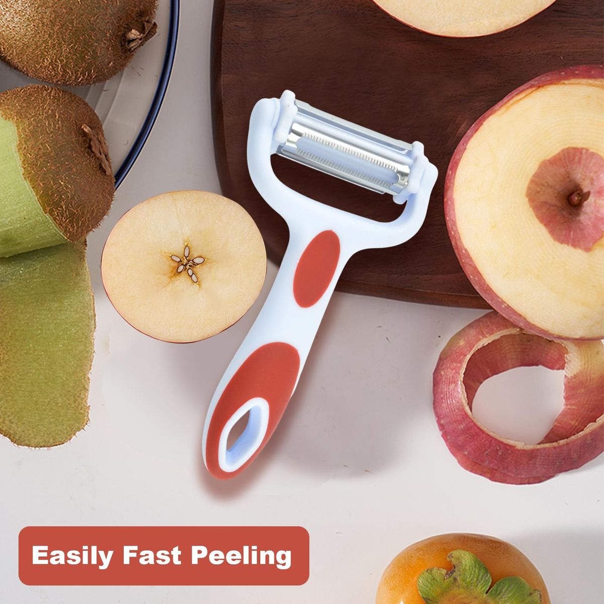 Vegetable Peeler Cucumber Potato Peel Remover Julienne Peeler Red