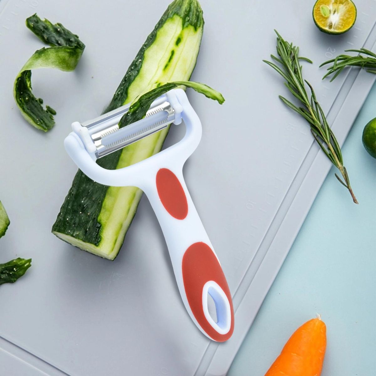 Vegetable Peeler Cucumber Potato Peel Remover Julienne Peeler Red