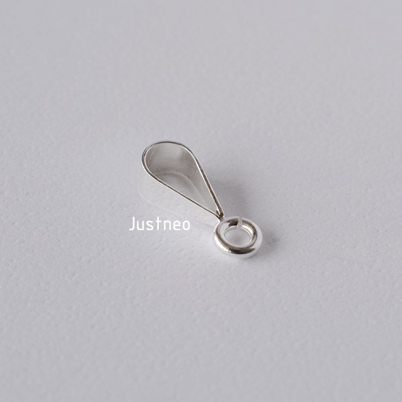 Solid 925 Sterling Silver Slider Pendant Clasp Bail