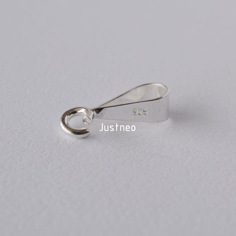 Solid 925 Sterling Silver Slider Pendant Clasp Bail
