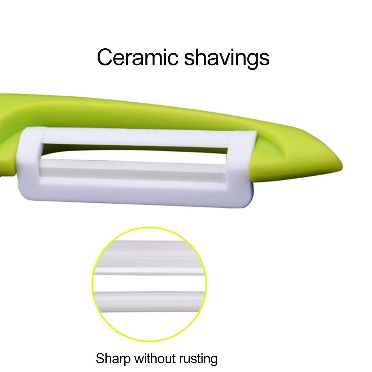 Rust-resistant Vegetable Peeler Premium Ceramic Peeler for Vegetable Green White