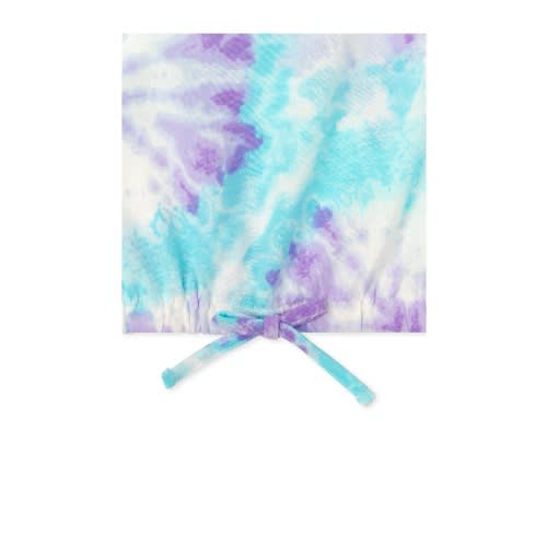 Girls Tie Dye Print Front Top - Rainbow Lavender