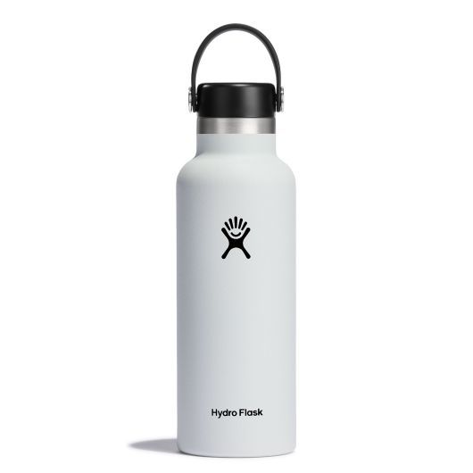 18 Oz Standard Mouth Bottle With Flex Cap - White