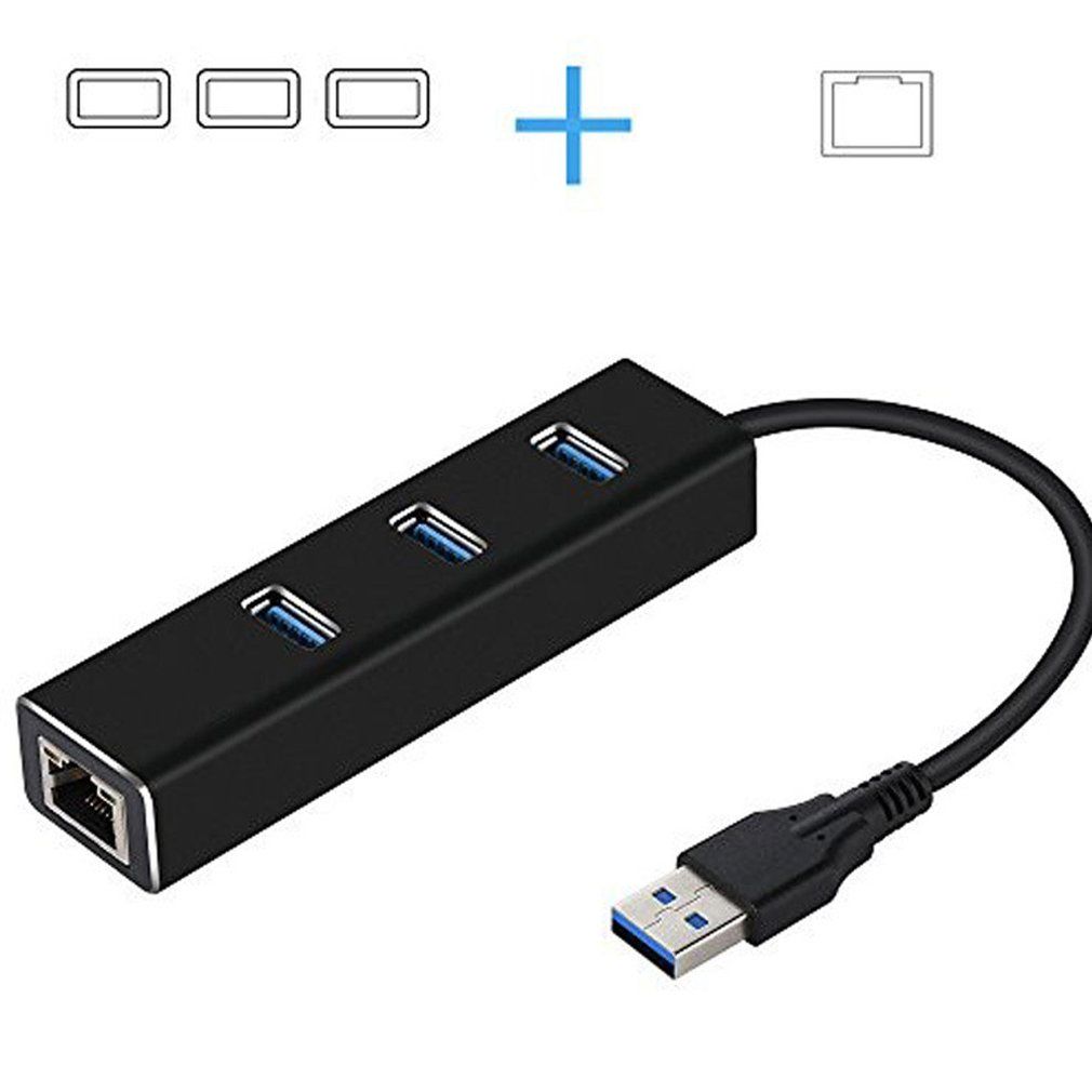 USB Gigabit Ethernet Adapter 3 Ports USB 3.0 HUB USB To