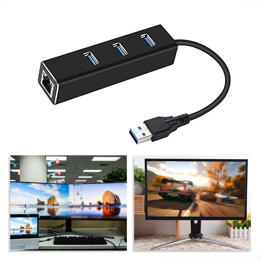 USB Gigabit Ethernet Adapter 3 Ports USB 3.0 HUB USB To