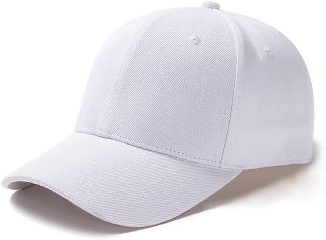 White Unisex Face Cap - White Face Cap + Free Gift