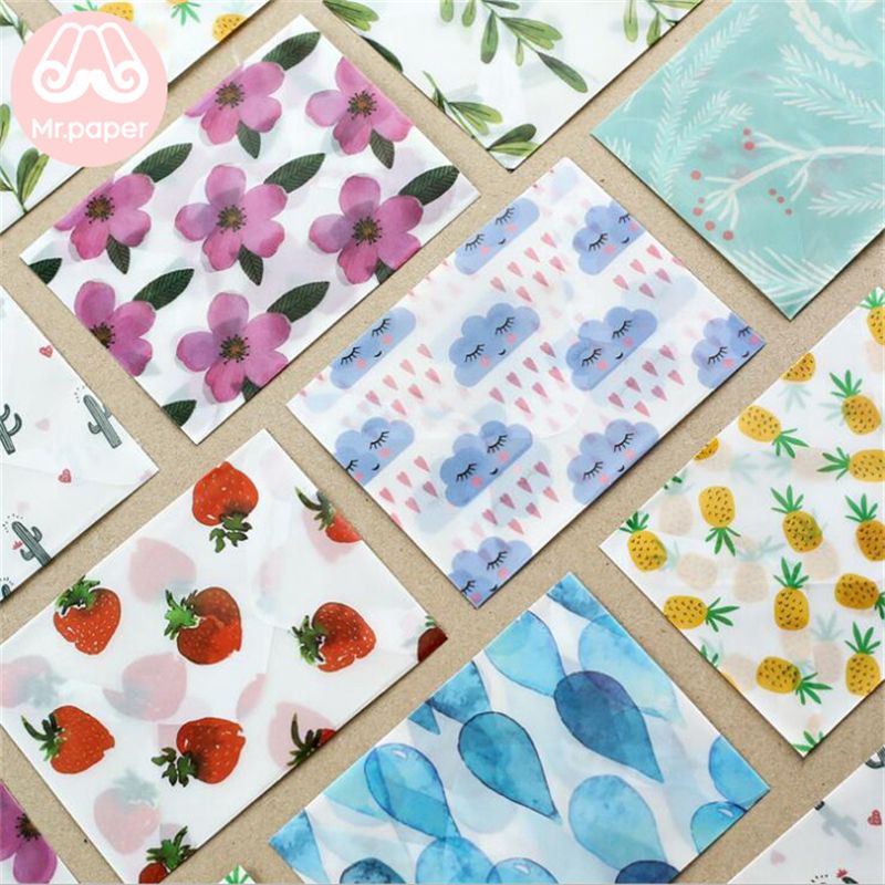 Mr Paper 3pcs/lot 8 Designs Sulfate Paper Envelope