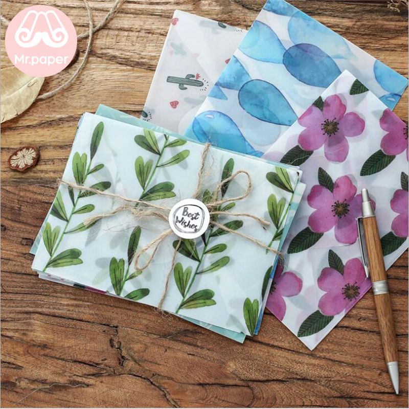 Mr Paper 3pcs/lot 8 Designs Sulfate Paper Envelope