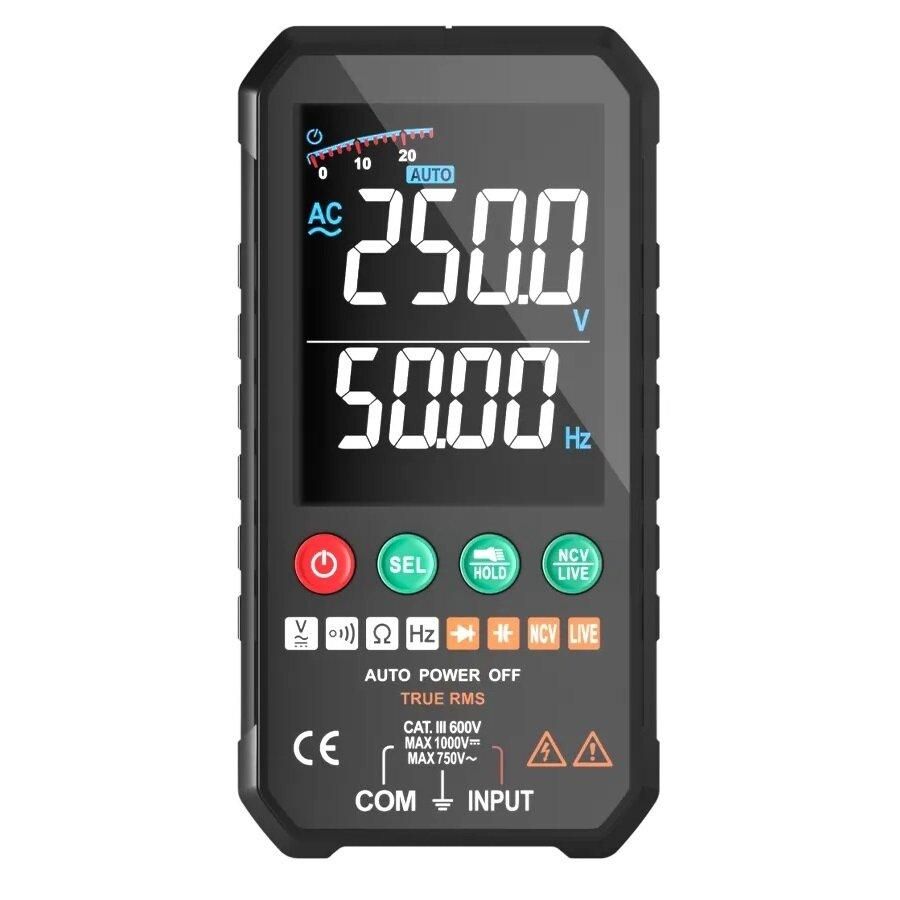 FUYI Professional 6000 Counts Digital Multimeter 1000V AC DC Voltage Meter Ohm Hz NCV Live  F Duty Multimetro FY107A FY107B FY107C