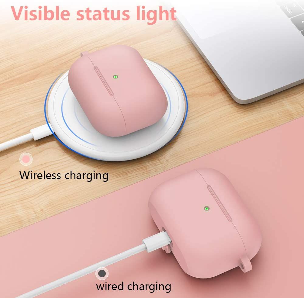 Protective Cover With Cute Pompon Keychain For AirPods Pro