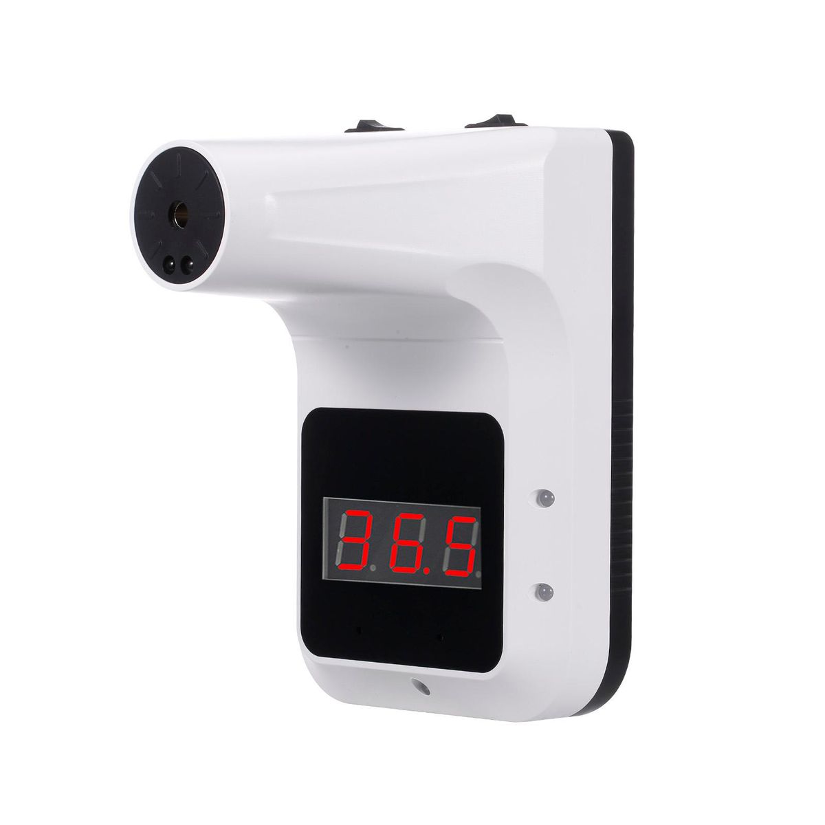 Non-contact Infrared Thermometer Auto Intelligent Forehead Thermometer Double Color Backligt °C/°F Switch 1S Fast Measurement, High Temperature Buzzer Alarm, Wall Hanging or Tripod Support, USB Rechargeable